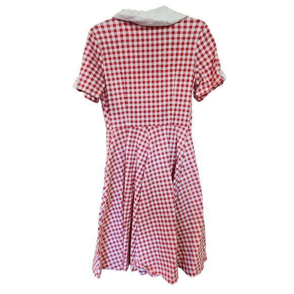 GownTown Women's 1950s Vintage Plaid Swing Dress with Pockets Womens L - Picture 2 of 3